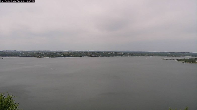 Lake Travis webcam, April 8, 2016 12:50 PM CT