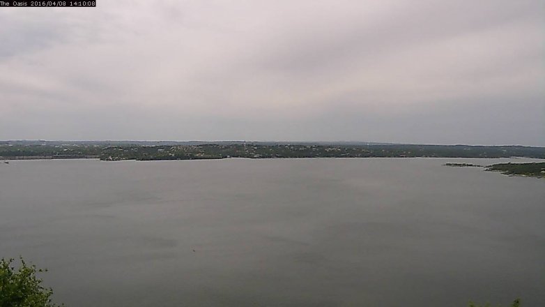 Lake Travis webcam, April 8, 2016 1:15 PM CT