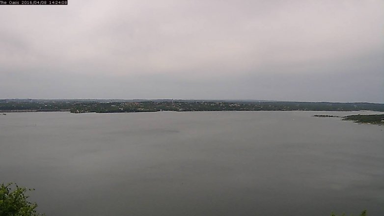Lake Travis webcam, April 8, 2016 1:30 PM CT