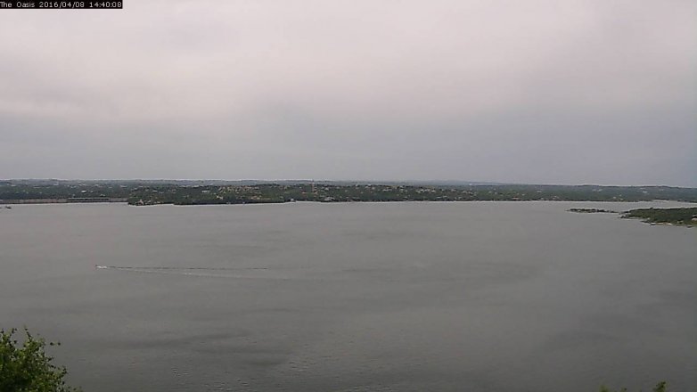 Lake Travis webcam, April 8, 2016 1:45 PM CT