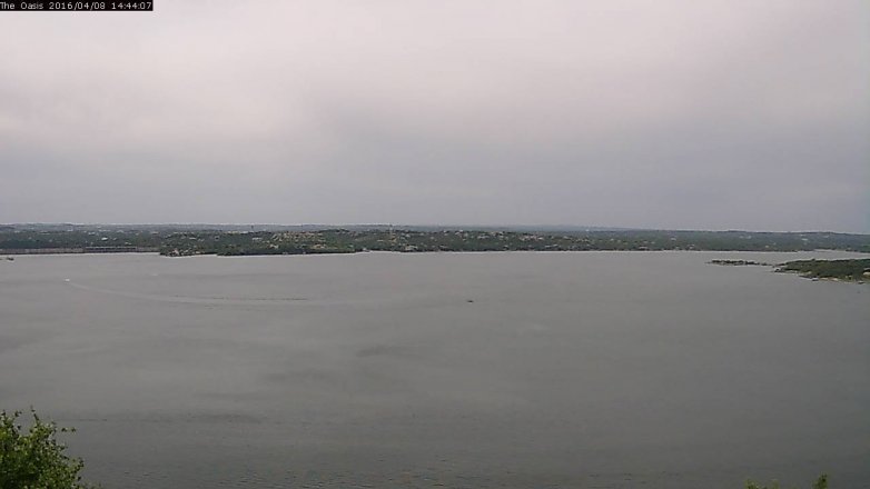 Lake Travis webcam, April 8, 2016 1:50 PM CT
