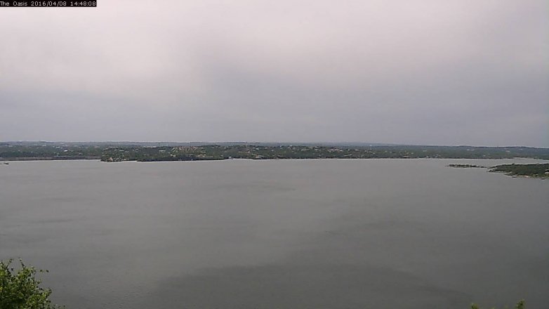 Lake Travis webcam, April 8, 2016 1:55 PM CT