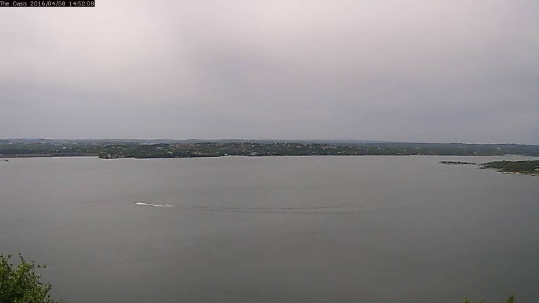 Lake Travis webcam, April 8, 2016 2:00 PM CT