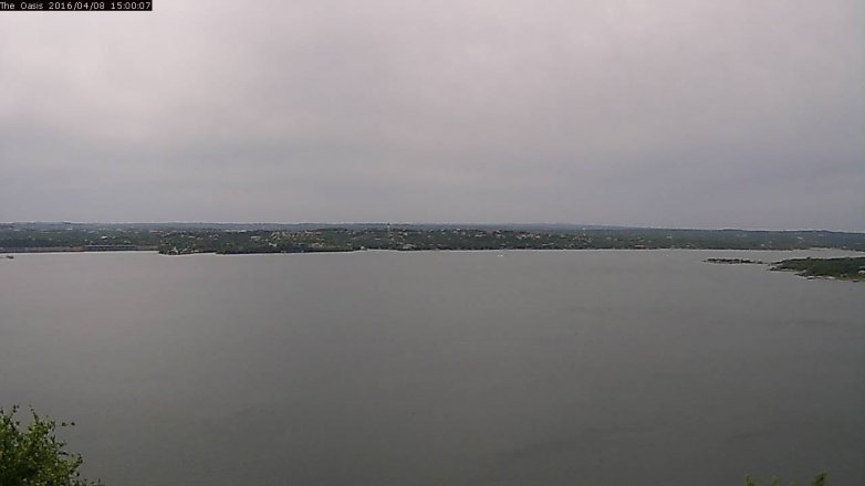 Lake Travis webcam, April 8, 2016 2:05 PM CT