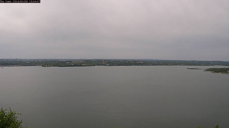 Lake Travis webcam, April 8, 2016 2:10 PM CT