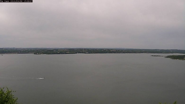 Lake Travis webcam, April 8, 2016 2:15 PM CT