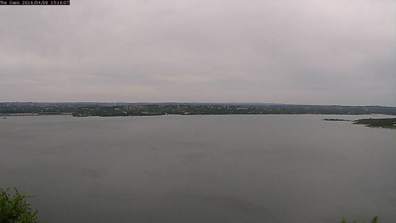 Lake Travis webcam, April 8, 2016 2:20 PM CT