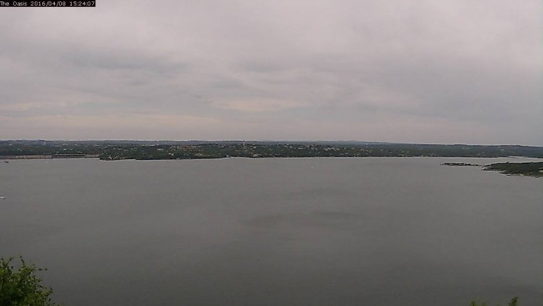 Lake Travis webcam, April 8, 2016 2:30 PM CT