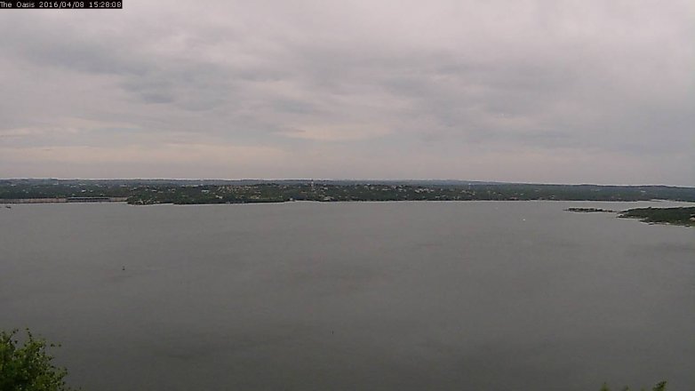 Lake Travis webcam, April 8, 2016 2:35 PM CT