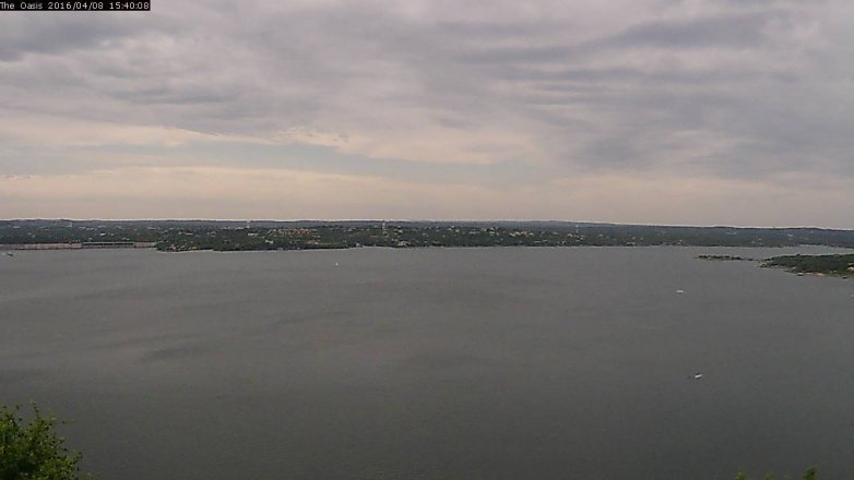 Lake Travis webcam, April 8, 2016 2:45 PM CT