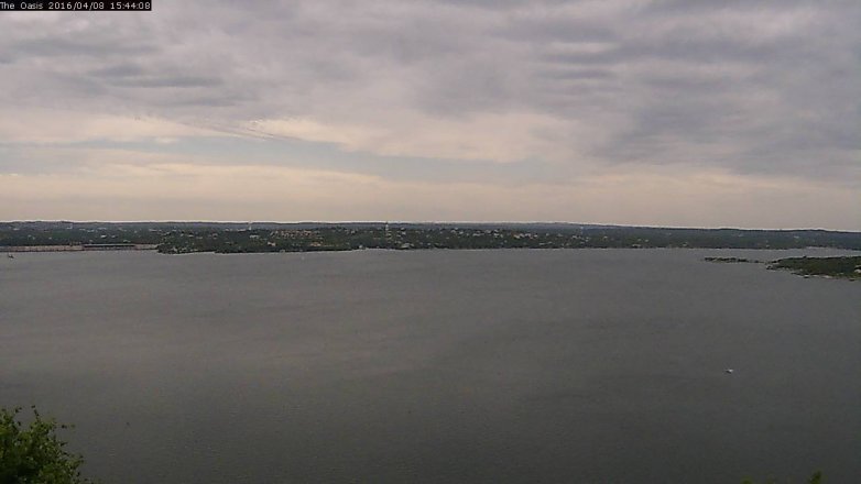 Lake Travis webcam, April 8, 2016 2:50 PM CT