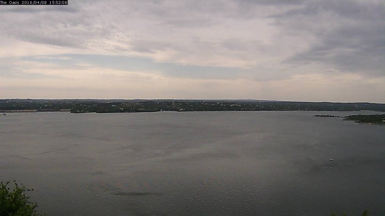 Lake Travis webcam, April 8, 2016 3:00 PM CT