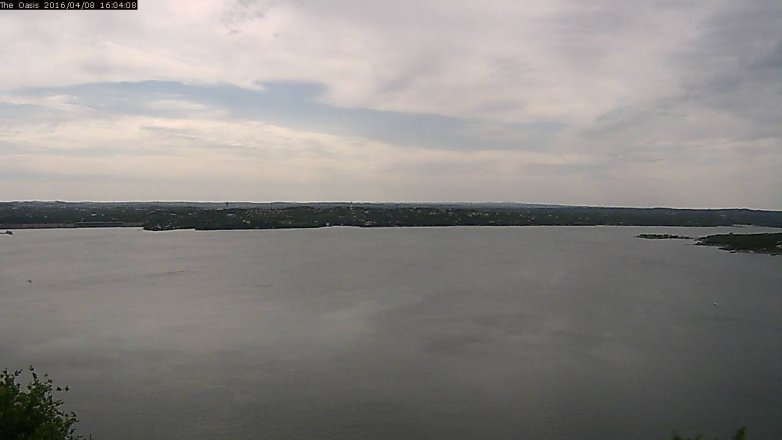Lake Travis webcam, April 8, 2016 3:10 PM CT