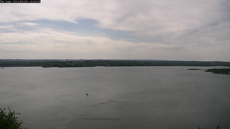 Lake Travis webcam, April 8, 2016 3:15 PM CT