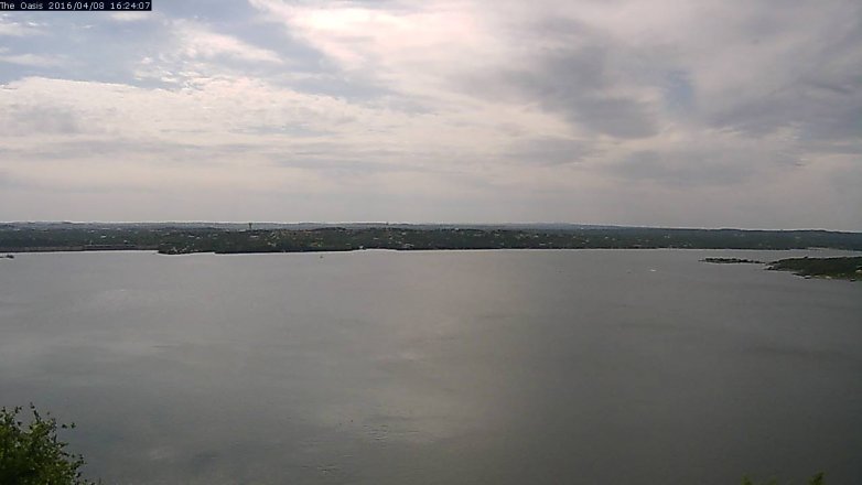 Lake Travis webcam, April 8, 2016 3:30 PM CT