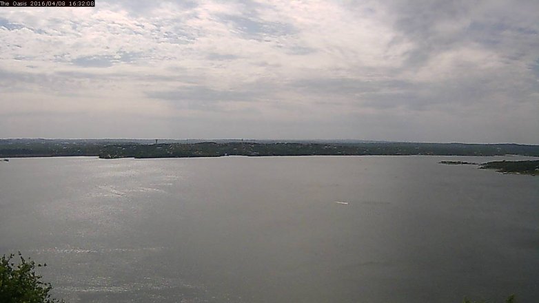 Lake Travis webcam, April 8, 2016 3:40 PM CT