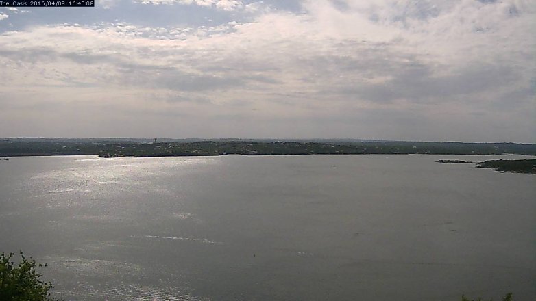 Lake Travis webcam, April 8, 2016 3:45 PM CT