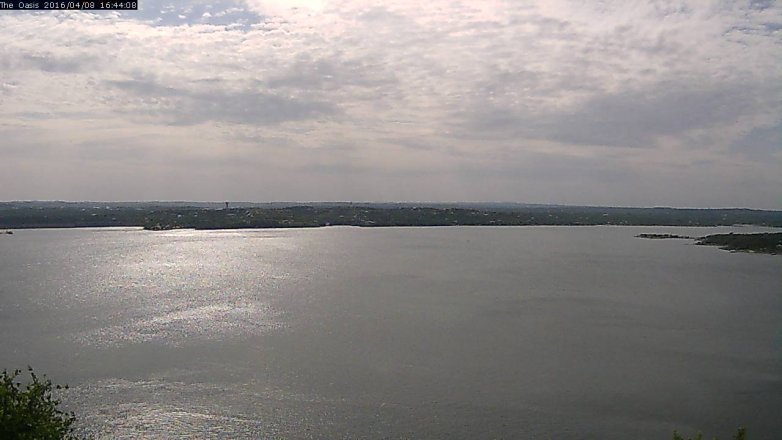 Lake Travis webcam, April 8, 2016 3:50 PM CT