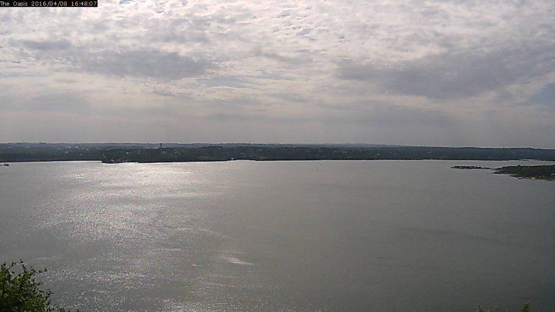 Lake Travis webcam, April 8, 2016 3:55 PM CT