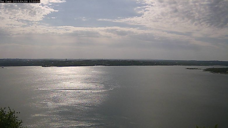 Lake Travis webcam, April 8, 2016 4:05 PM CT