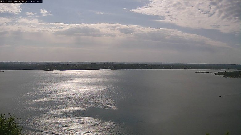 Lake Travis webcam, April 8, 2016 4:10 PM CT