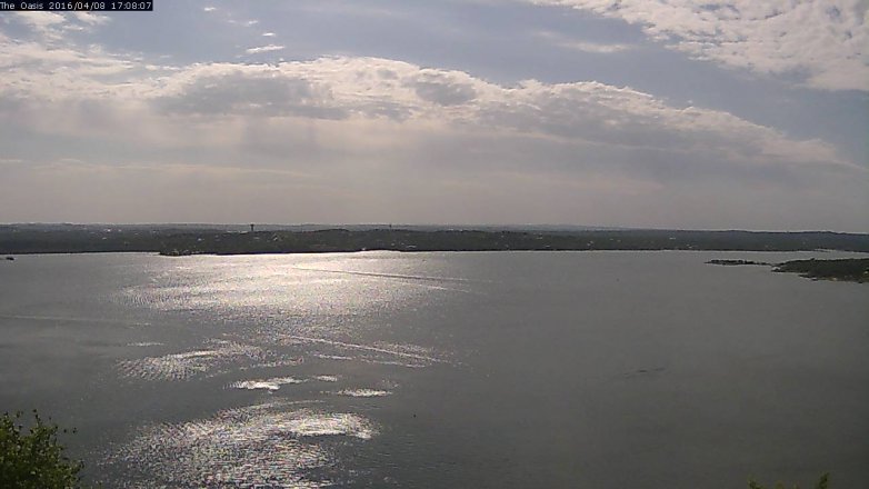 Lake Travis webcam, April 8, 2016 4:15 PM CT