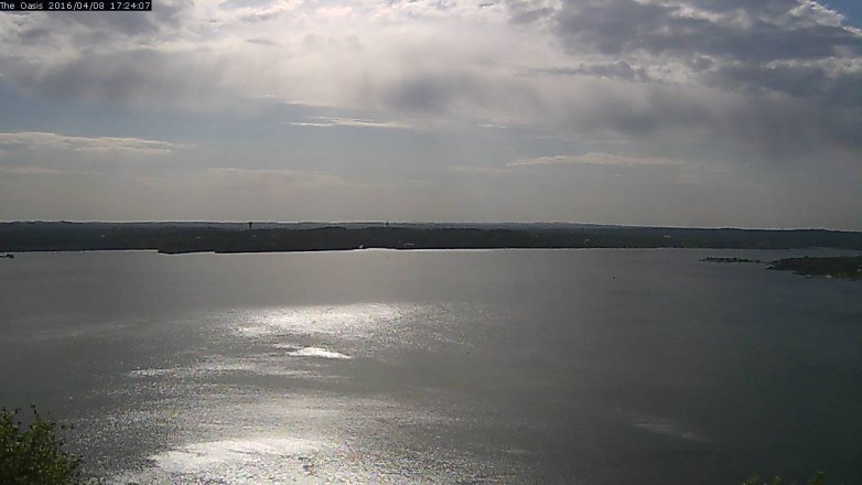 Lake Travis webcam, April 8, 2016 4:30 PM CT