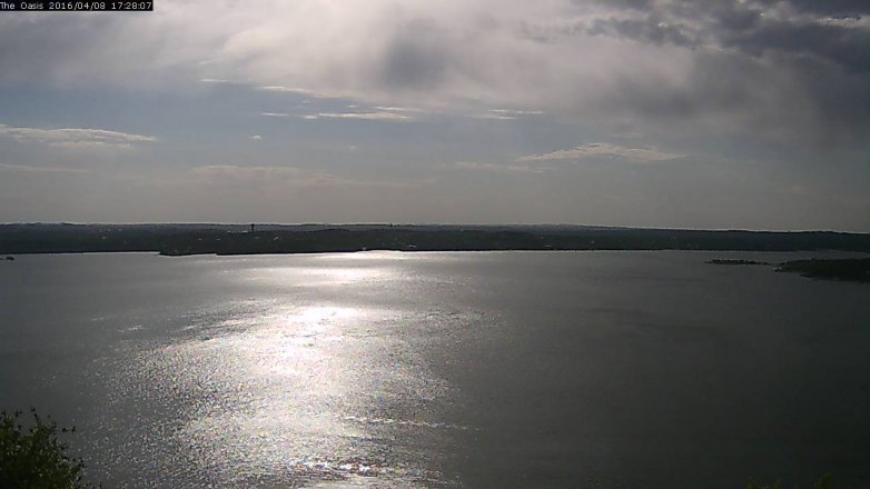 Lake Travis webcam, April 8, 2016 4:35 PM CT