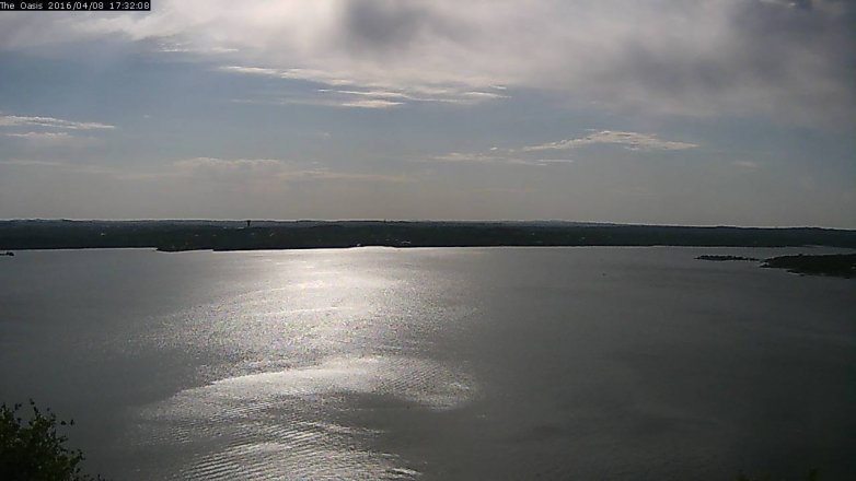 Lake Travis webcam, April 8, 2016 4:40 PM CT
