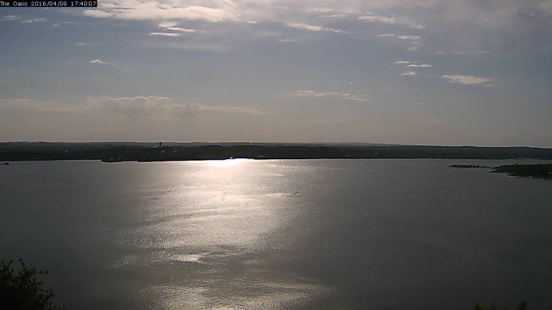 Lake Travis webcam, April 8, 2016 4:45 PM CT