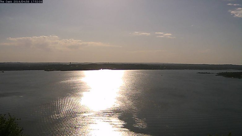Lake Travis webcam, April 8, 2016 5:00 PM CT