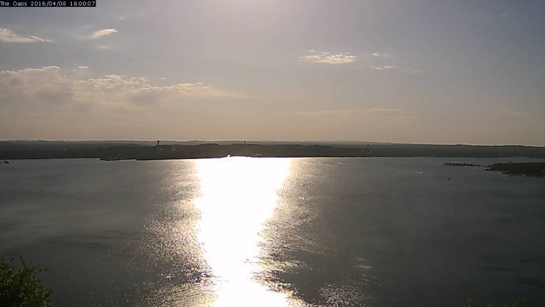 Lake Travis webcam, April 8, 2016 5:05 PM CT