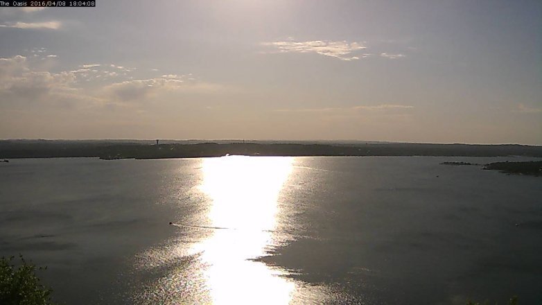 Lake Travis webcam, April 8, 2016 5:10 PM CT