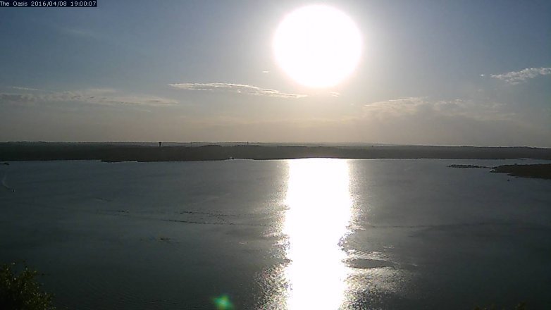 Lake Travis webcam, April 8, 2016 6:05 PM CT