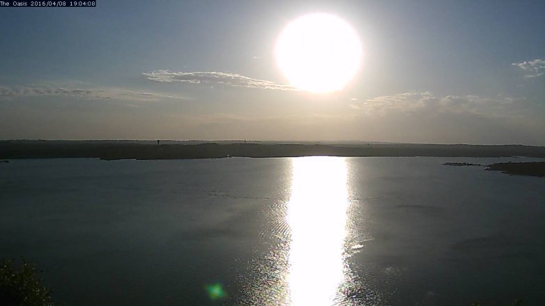 Lake Travis webcam, April 8, 2016 6:10 PM CT
