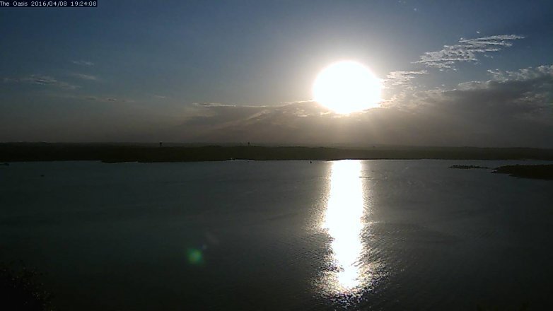 Lake Travis webcam, April 8, 2016 6:30 PM CT