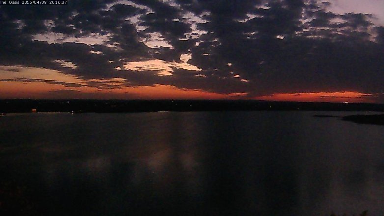 Lake Travis webcam, April 8, 2016 7:25 PM CT