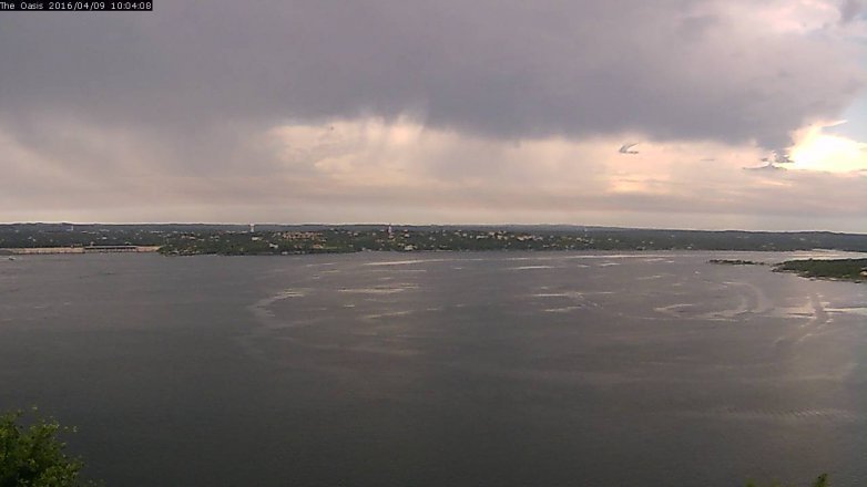 Lake Travis webcam, April 9, 2016 9:10 AM CT