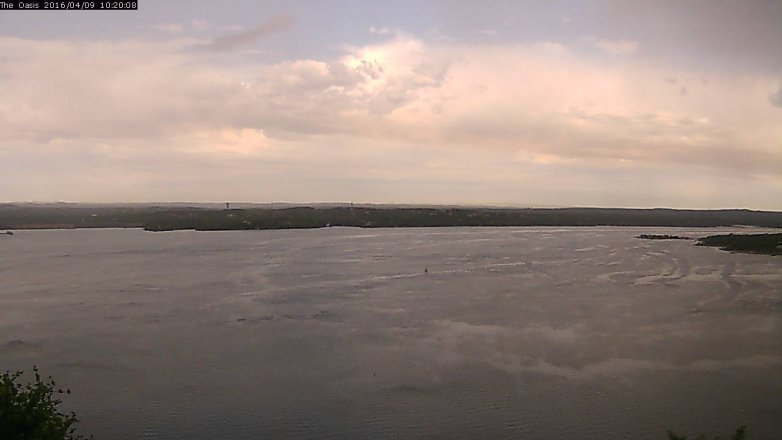 Lake Travis webcam, April 9, 2016 9:25 AM CT