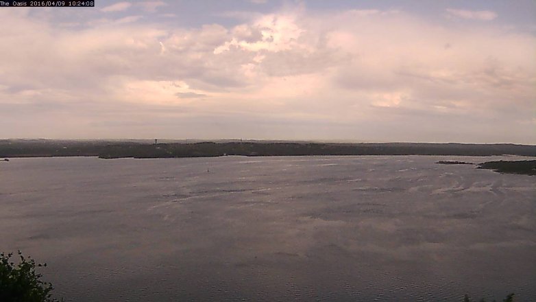 Lake Travis webcam, April 9, 2016 9:30 AM CT