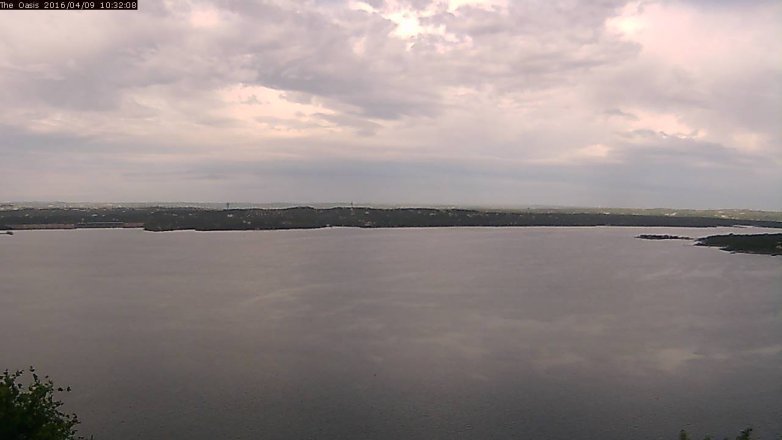 Lake Travis webcam, April 9, 2016 9:40 AM CT