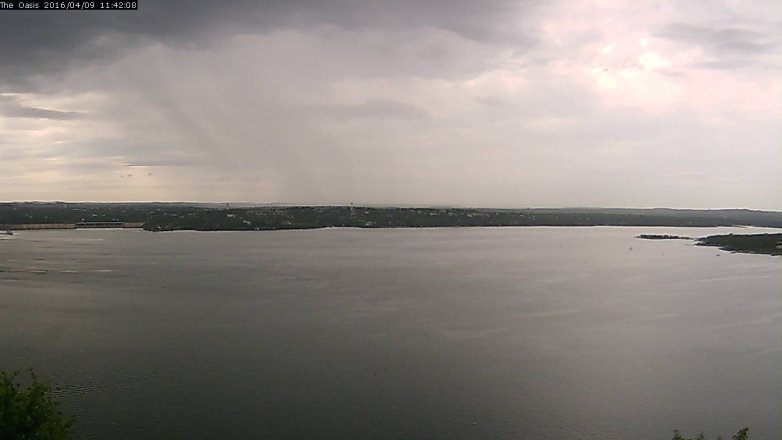 Lake Travis webcam, April 9, 2016 10:50 AM CT