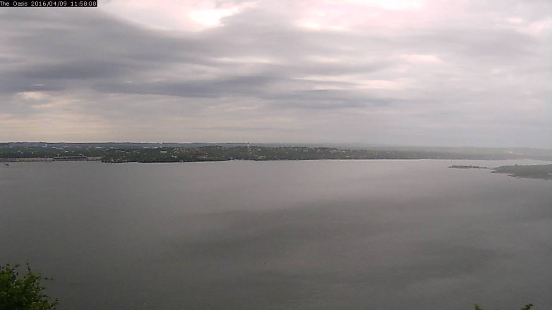 Lake Travis webcam, April 9, 2016 11:05 AM CT
