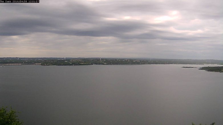 Lake Travis webcam, April 9, 2016 11:10 AM CT