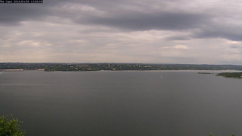 Lake Travis webcam, April 9, 2016 11:15 AM CT