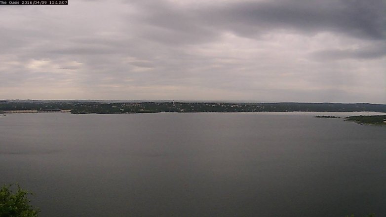 Lake Travis webcam, April 9, 2016 11:20 AM CT
