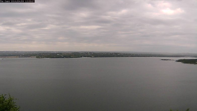 Lake Travis webcam, April 9, 2016 11:25 AM CT