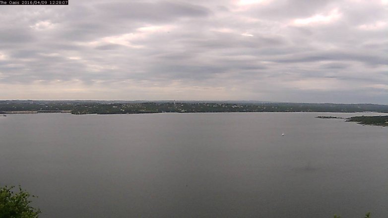 Lake Travis webcam, April 9, 2016 11:35 AM CT
