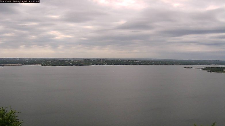 Lake Travis webcam, April 9, 2016 11:40 AM CT