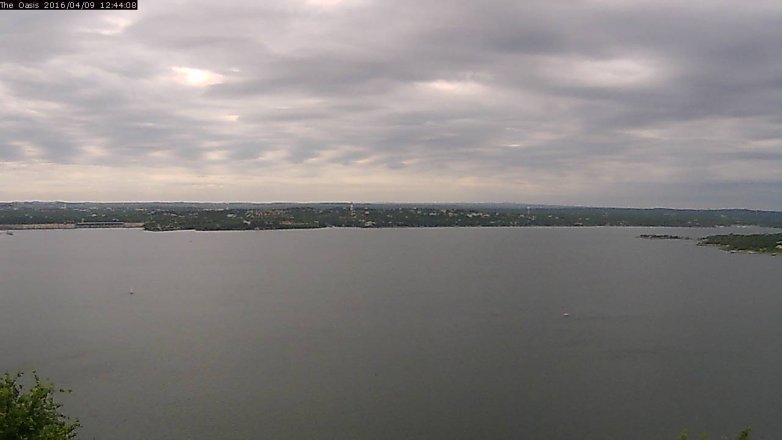 Lake Travis webcam, April 9, 2016 11:50 AM CT